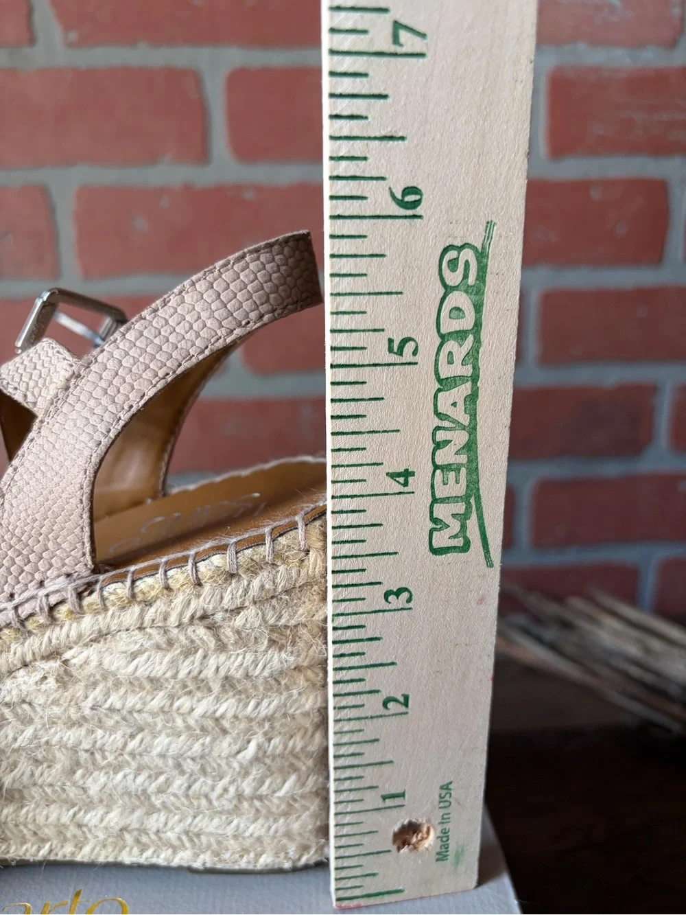 Franco Sarto 'Takara' Taupe Faux Snake Skin Espadrille Wedge Sandals -  Size 8M